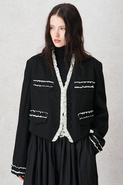 Lotusblatt Rand Kurzmantel 