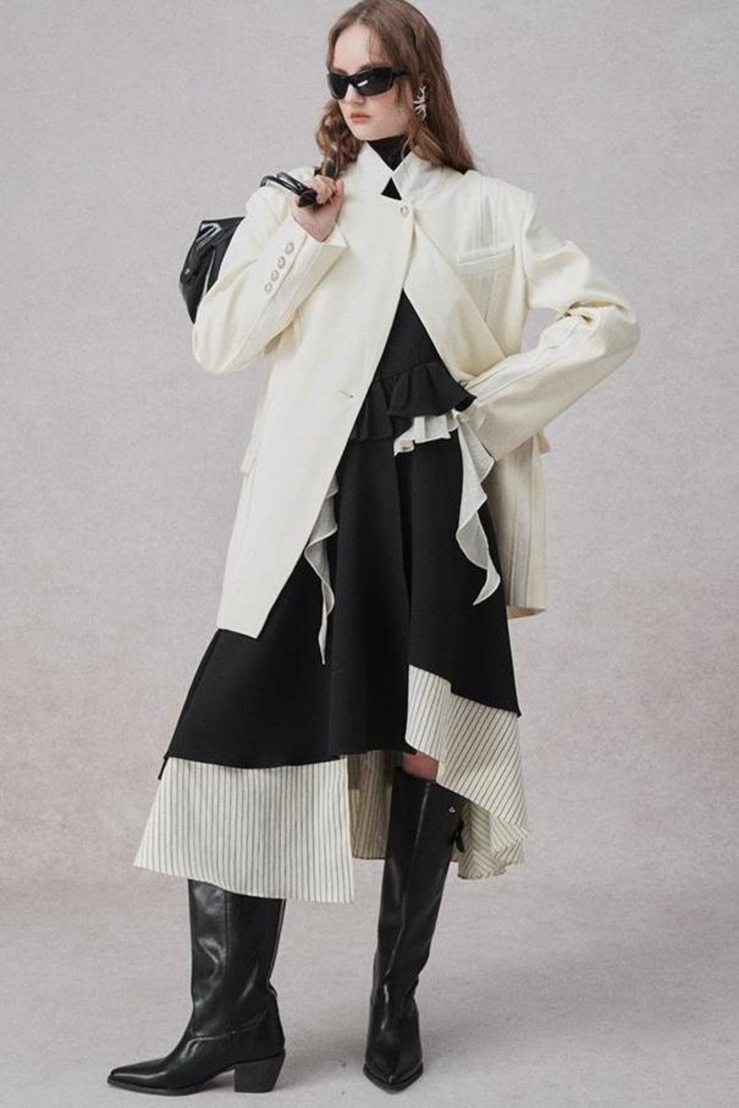 Retro eleganter H-Linien Blazerjacke 