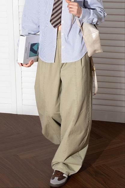 Pure Cotton Straight Leg Pants