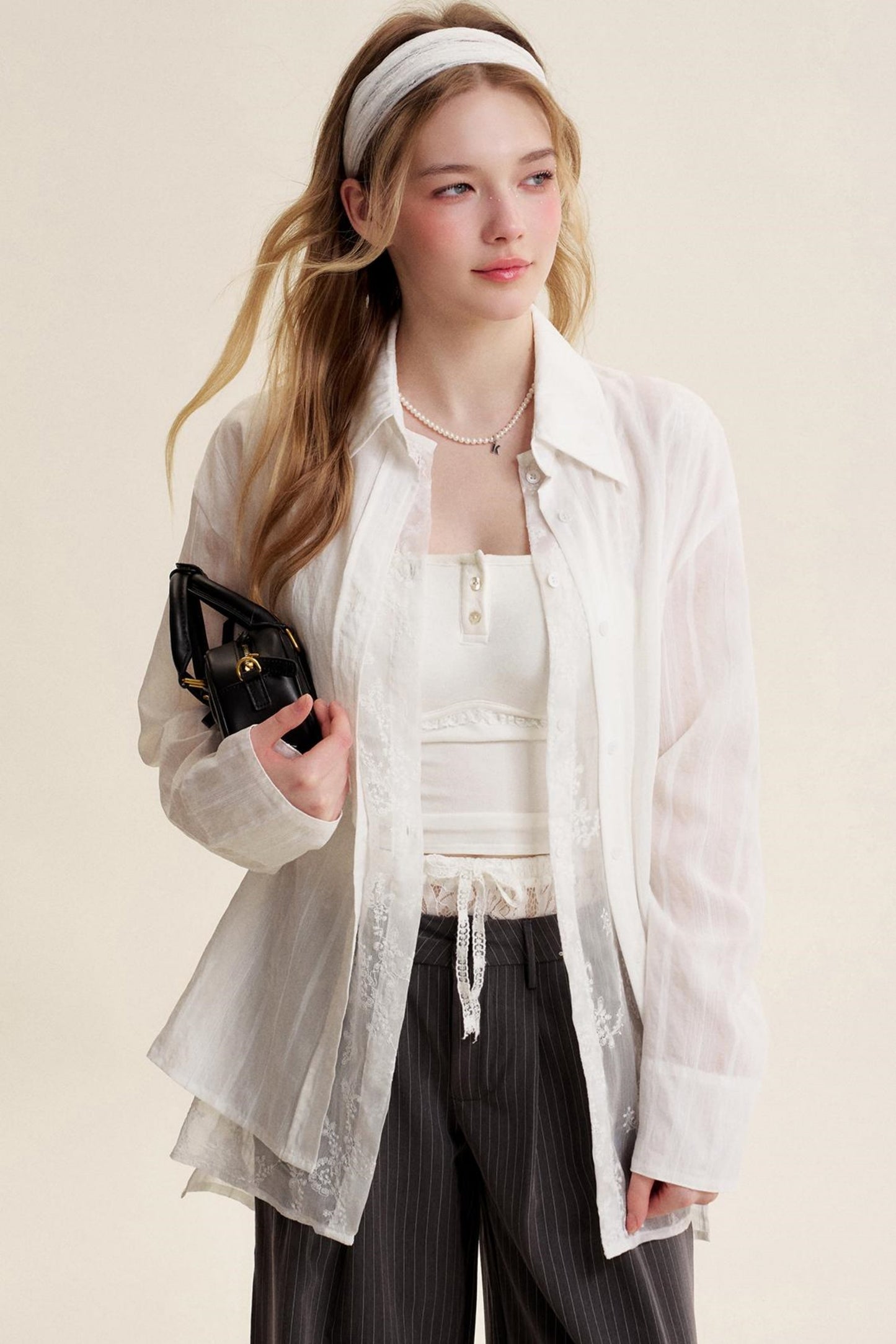Soft Tencel Lace Shirt