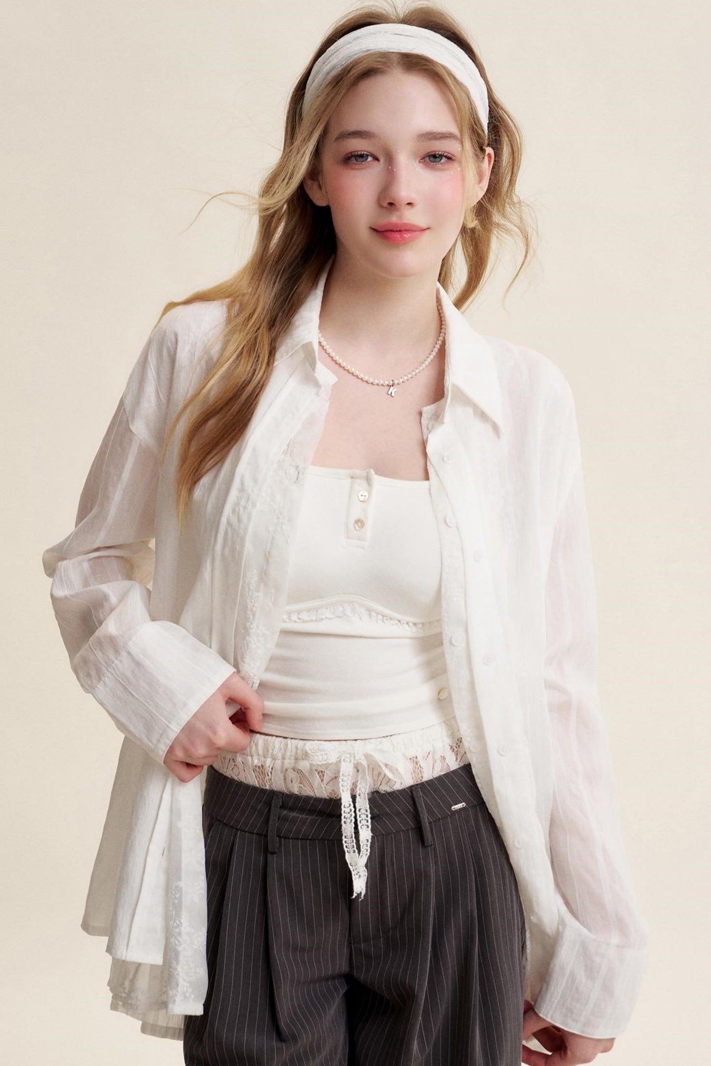 Soft Tencel Lace Shirt