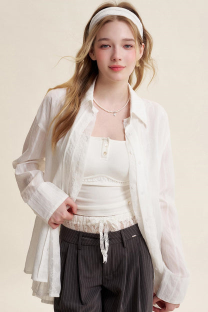 Soft Tencel Lace Shirt