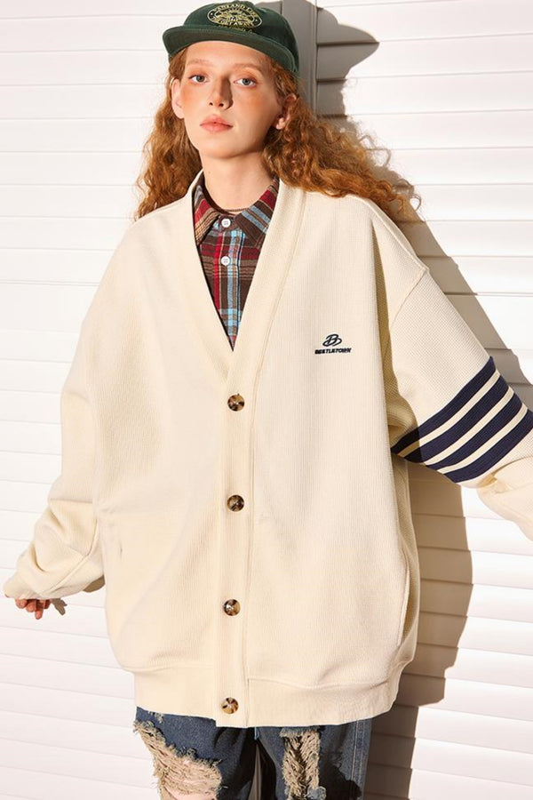 Relaxed Fit Waffle Jacket