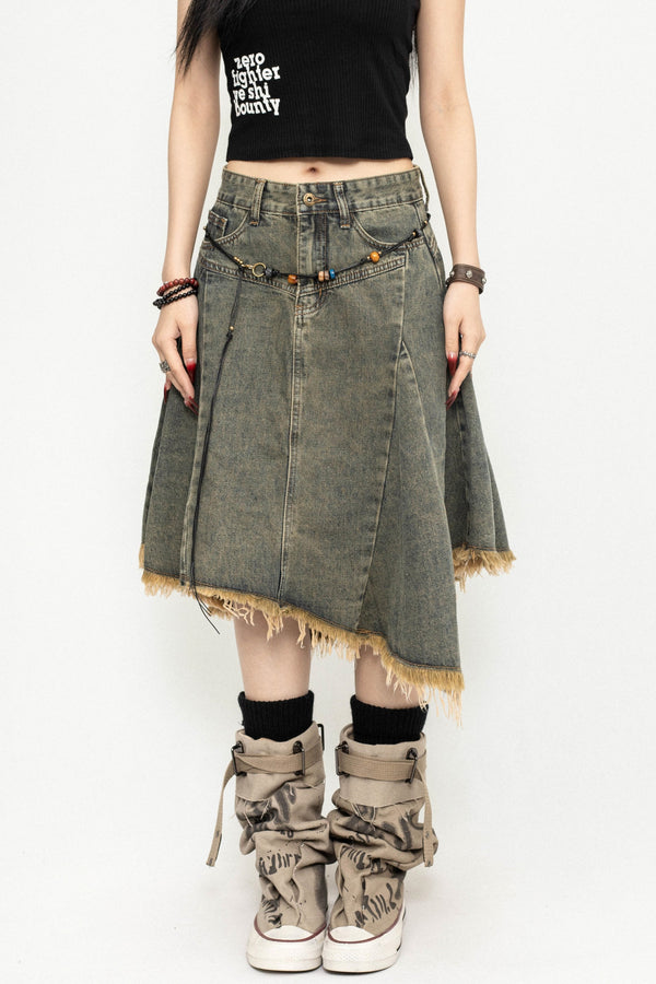 Vintage Cowboy Midi Skirt