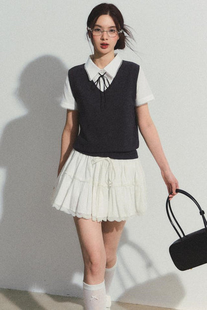 Fluffy Layered A-Line Skirt