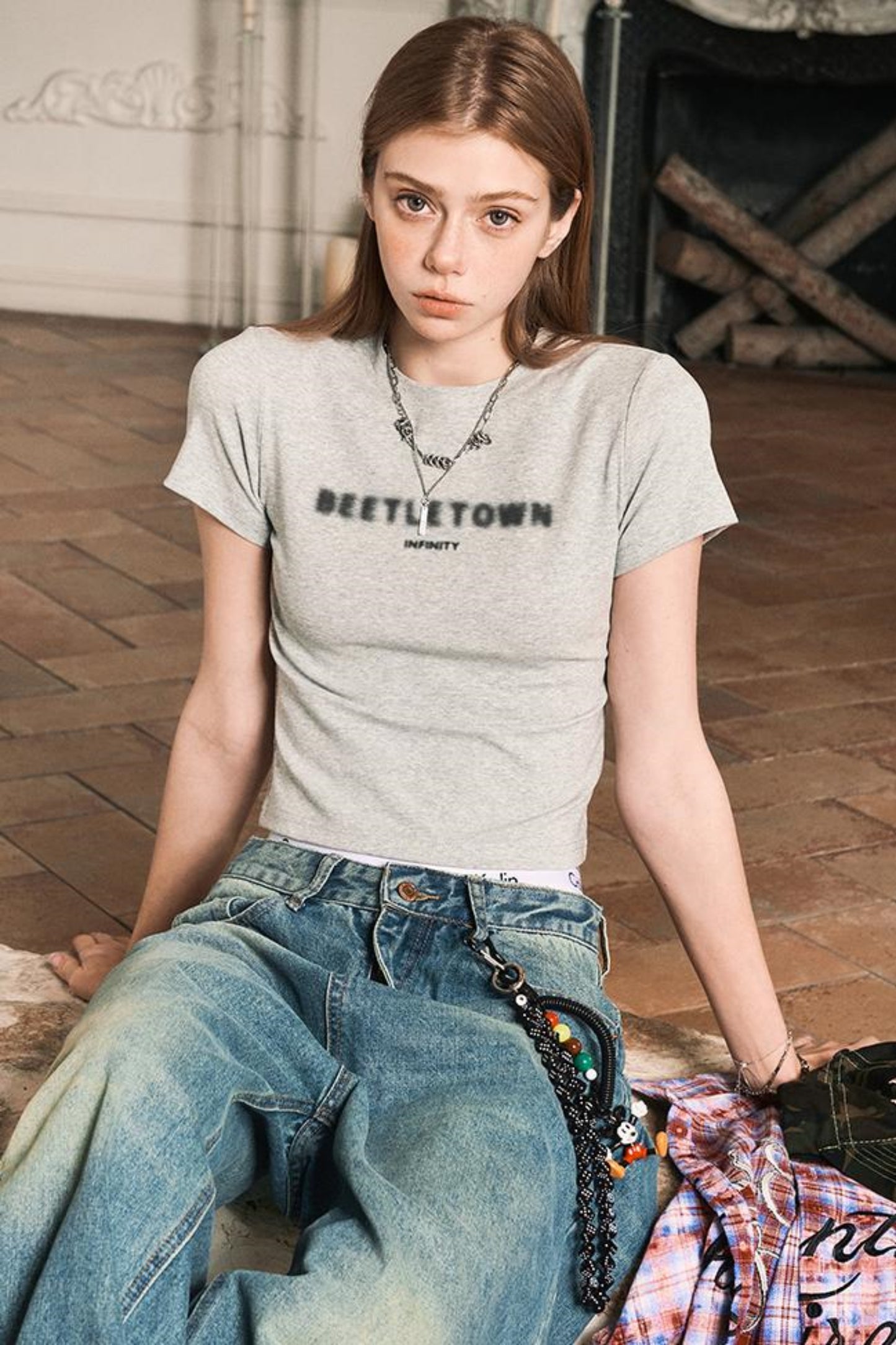 Slim Shoulder Short Sleeve T Shirt