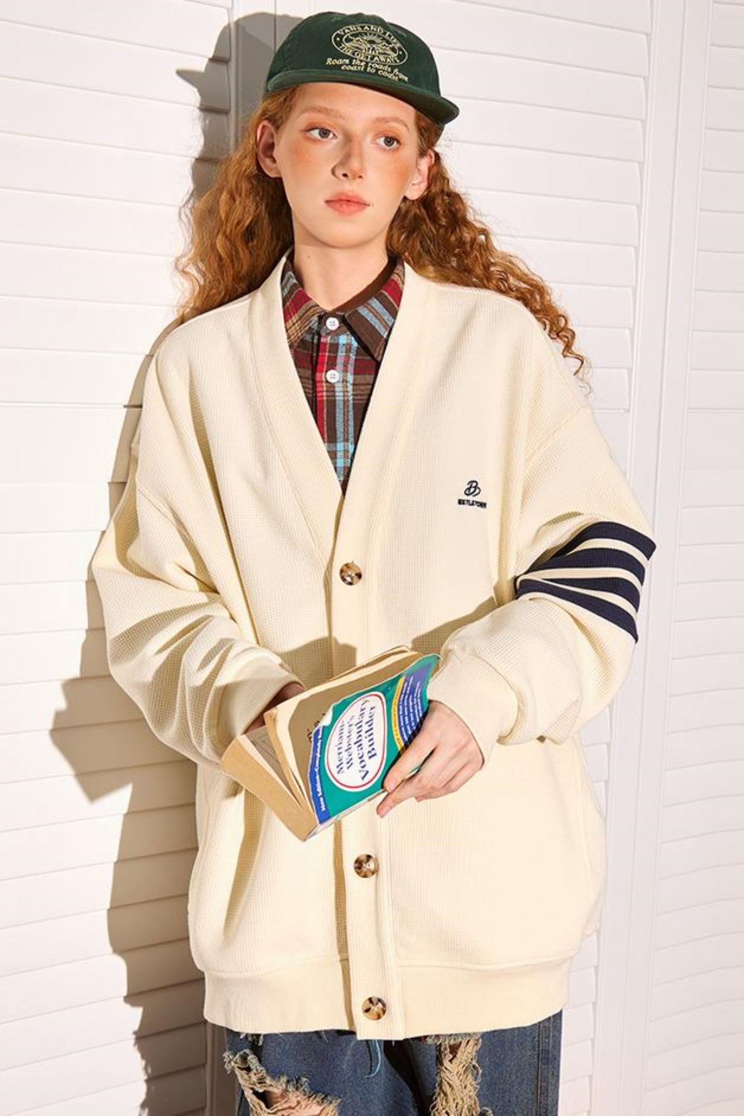 Relaxed Fit Waffle Jacket