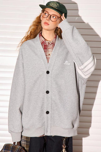 Relaxed Fit Waffle Jacket