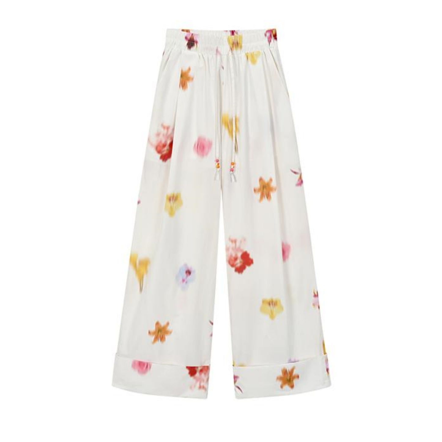 Design Flower Casual Pants