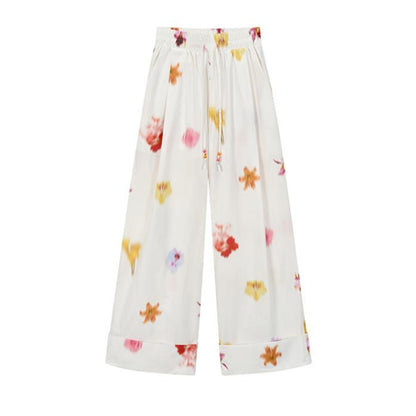 Design Flower Casual Pants