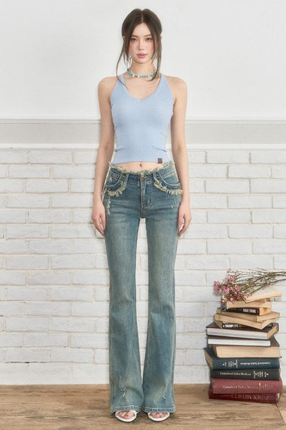 Minimal Design Wool Camisole Top