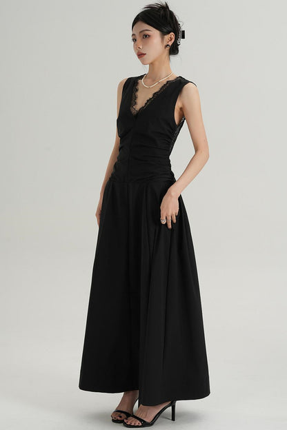 High End Lace Slim V-Neck Dress