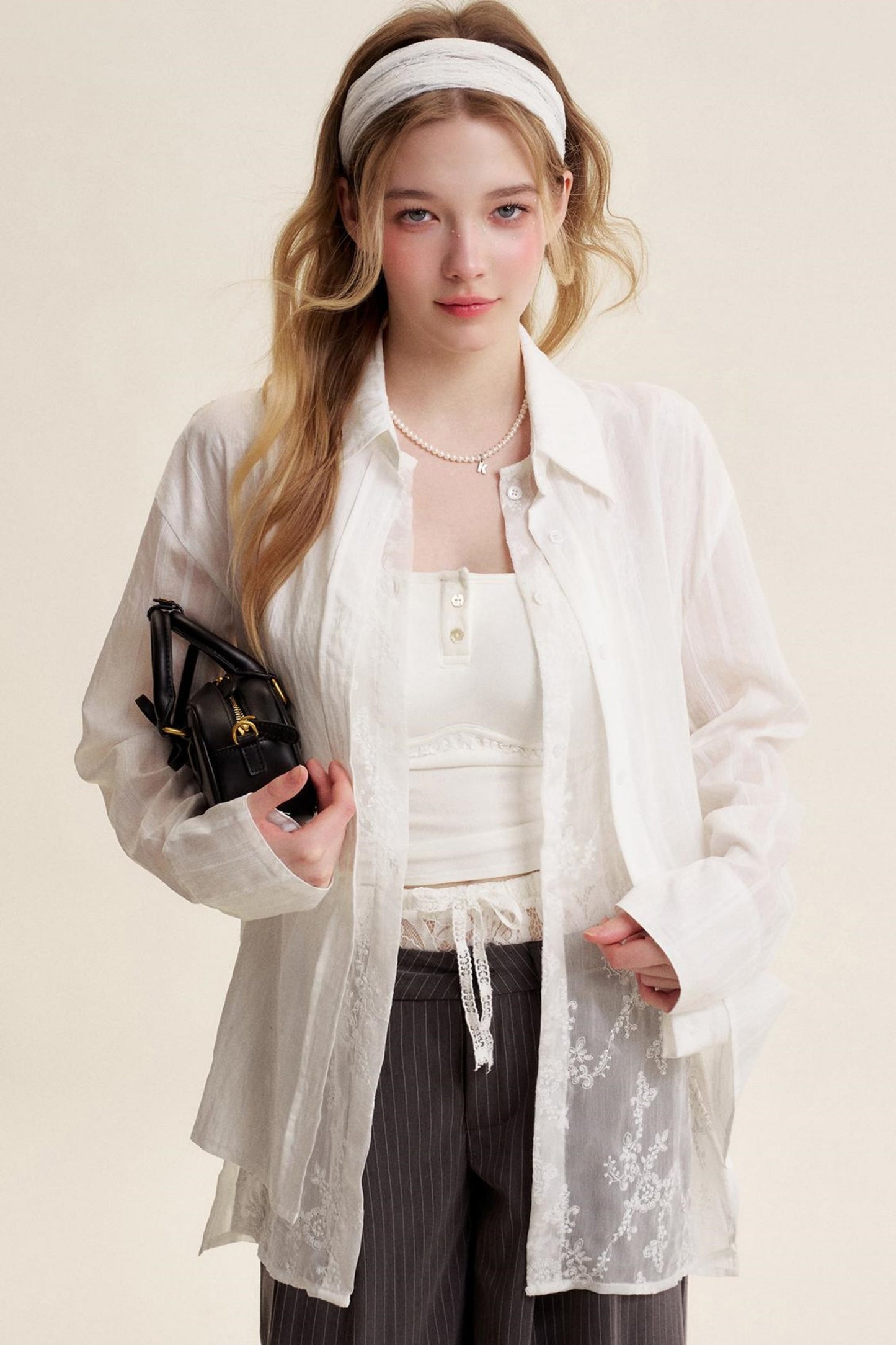Soft Tencel Lace Shirt