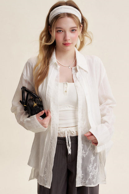 Soft Tencel Lace Shirt