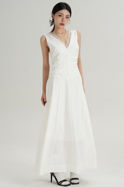 High End Lace Slim V-Neck Dress