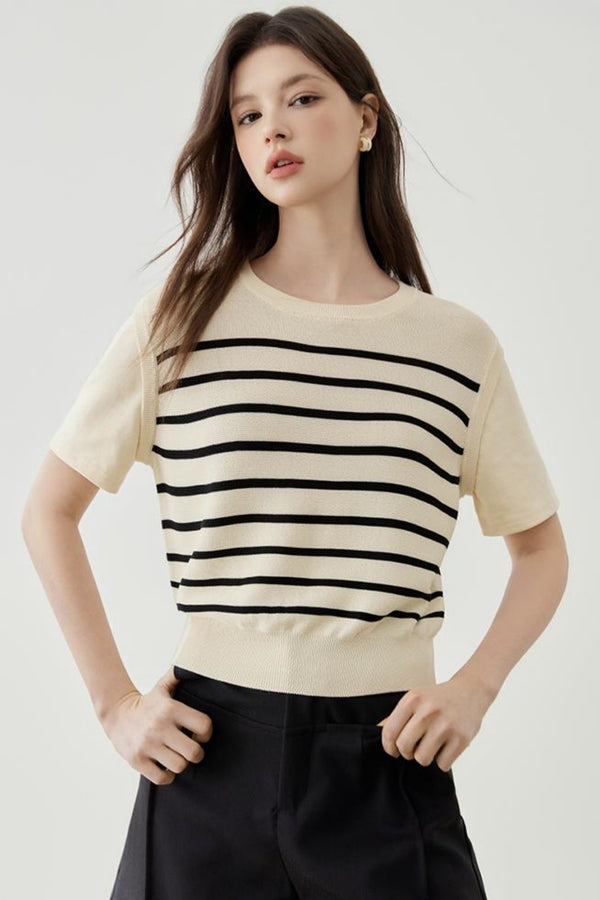 Modern Retro Half Sleeve Knit