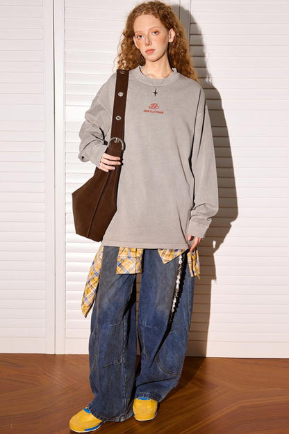 Embroidered Long Sleeve Tee