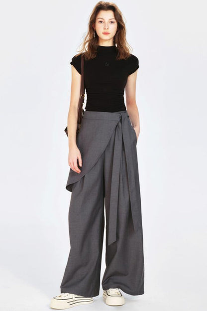 Front Wide-Leg Pants