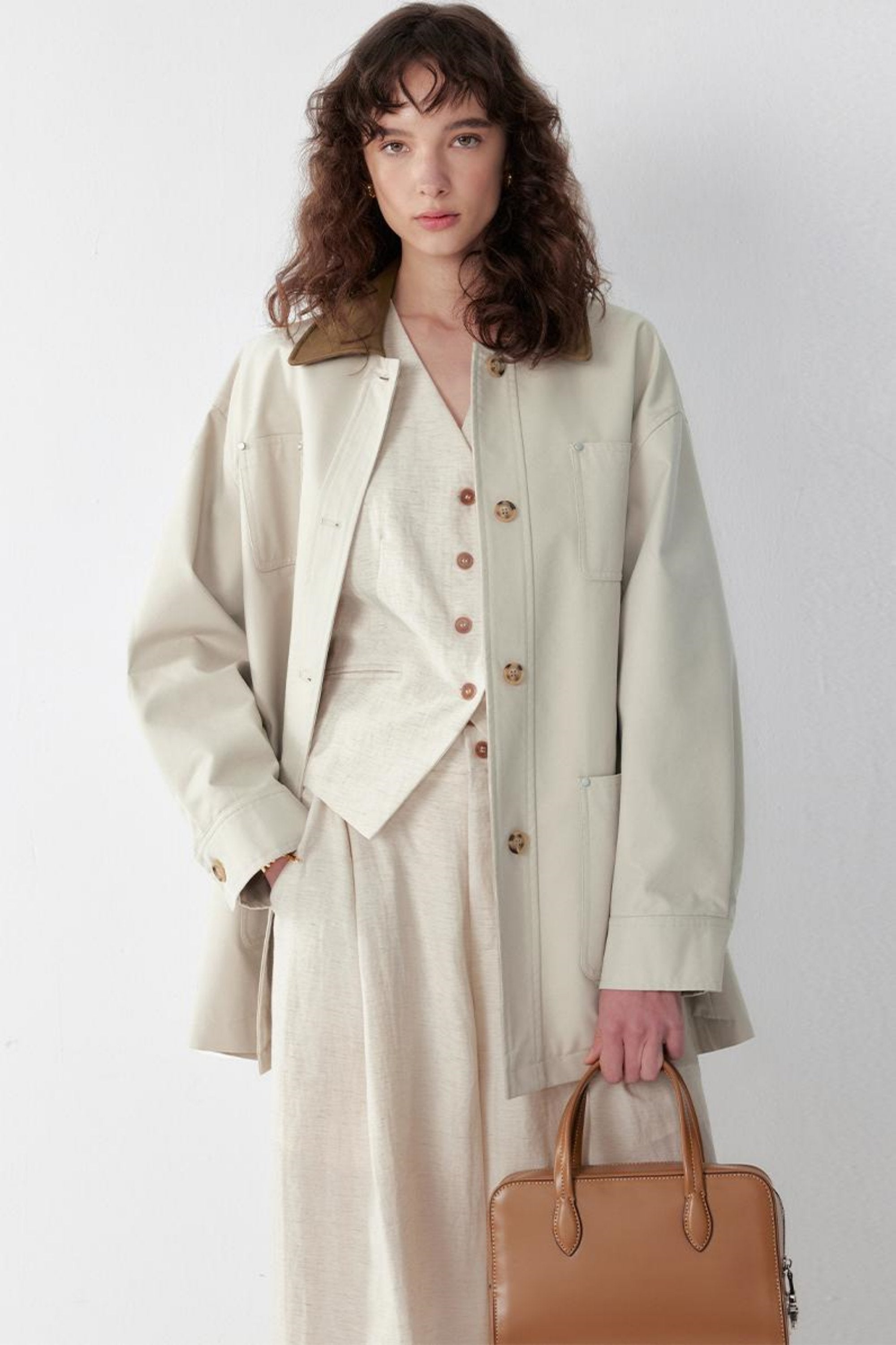 Color Block Wide Coat – UrbanSheek