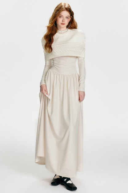 Chic Drawstring Maxi Dress Set-Up