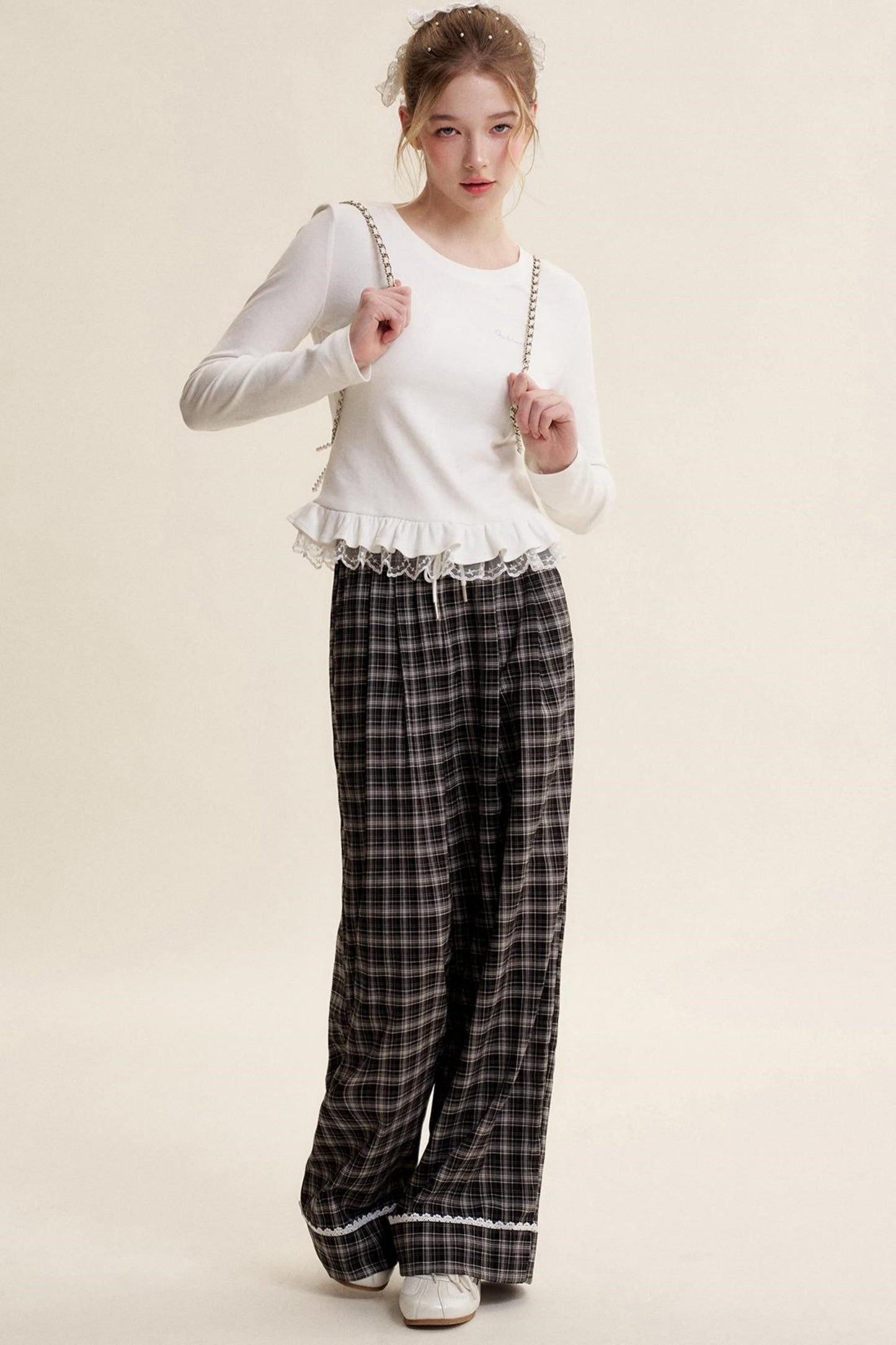 Blokette Reversible Lace Ruffle Tee