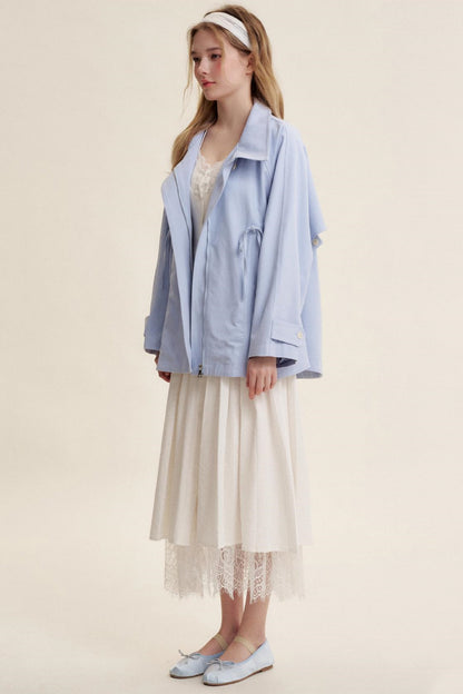 Morning Mist Cotton Bow Jacket