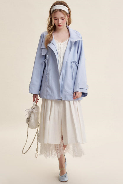 Morning Mist Cotton Bow Jacket