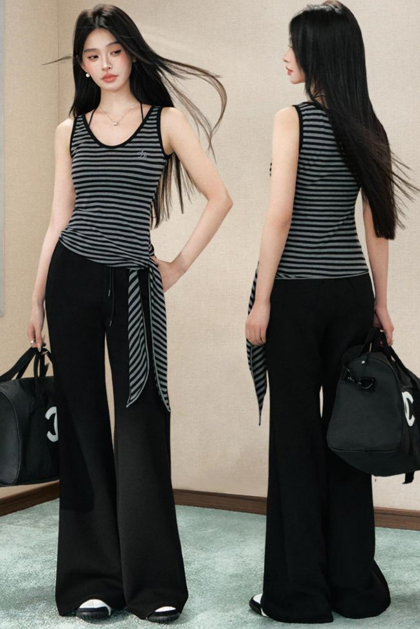 Striped U-Neck Camisole