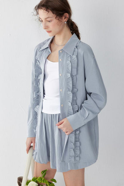 Tencel Shirt And Lycra Pod ShortSkirt Set-Up