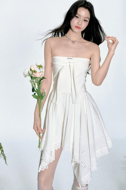 White Feather Tie-Dress