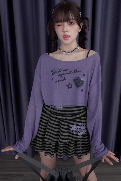 Summer Chic Striped Black 3-piece Dress Set