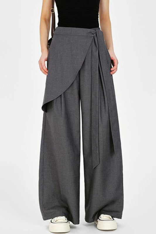 Front Wide-Leg Pants