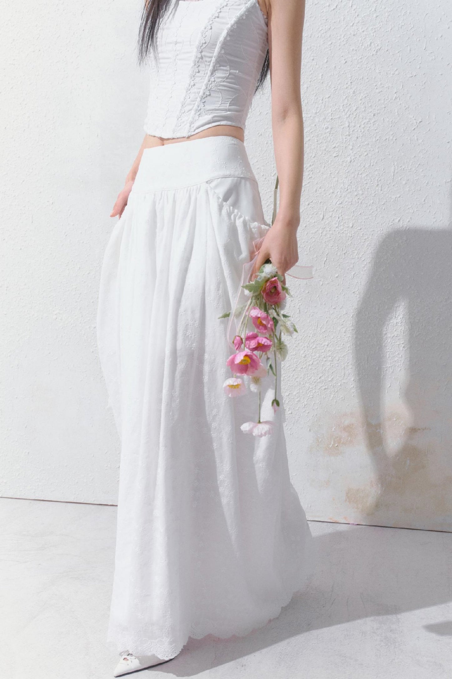 Dreamy White Lei Pod Skirt