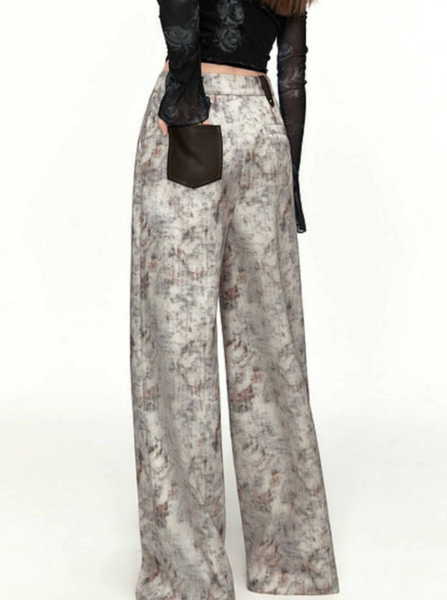 Retro Tie-Dye Printed Long Pants