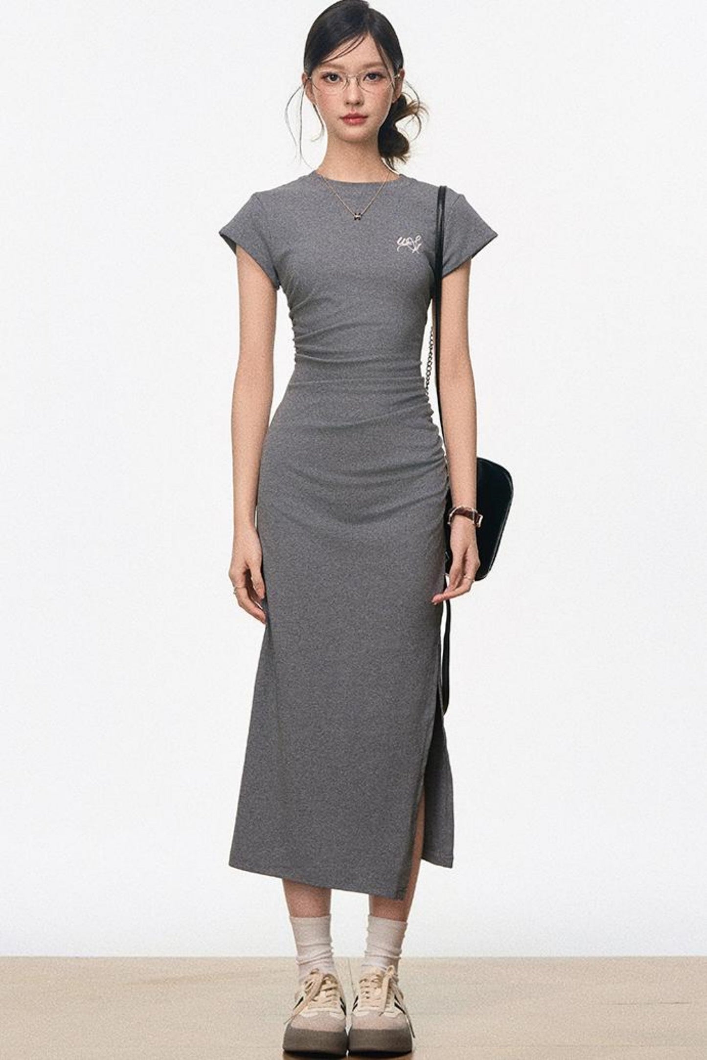 Comfy Drawstring Knit Dress