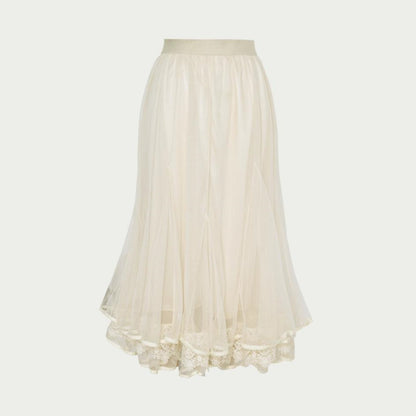 Lace Tulle Long Skirt
