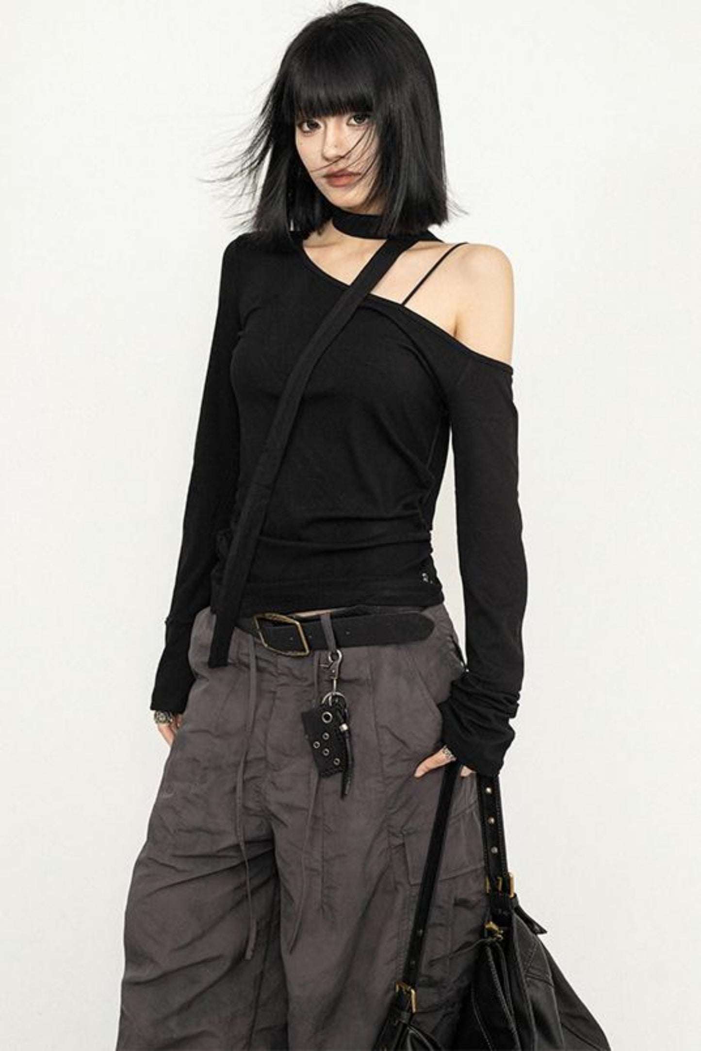 Off-Shoulder Slant Top