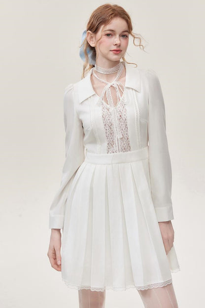 White Lace Mini Dress