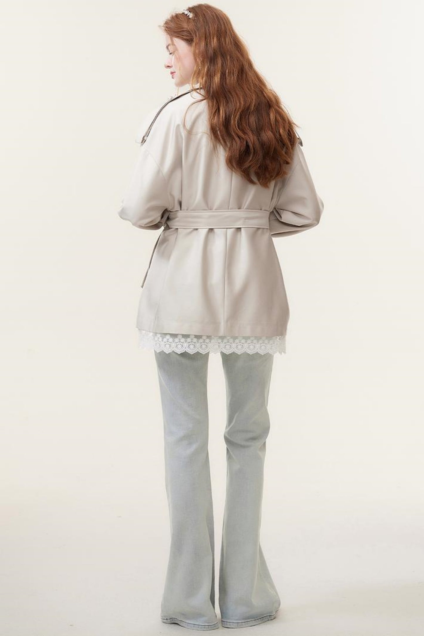 Spring Lace Trench Coat