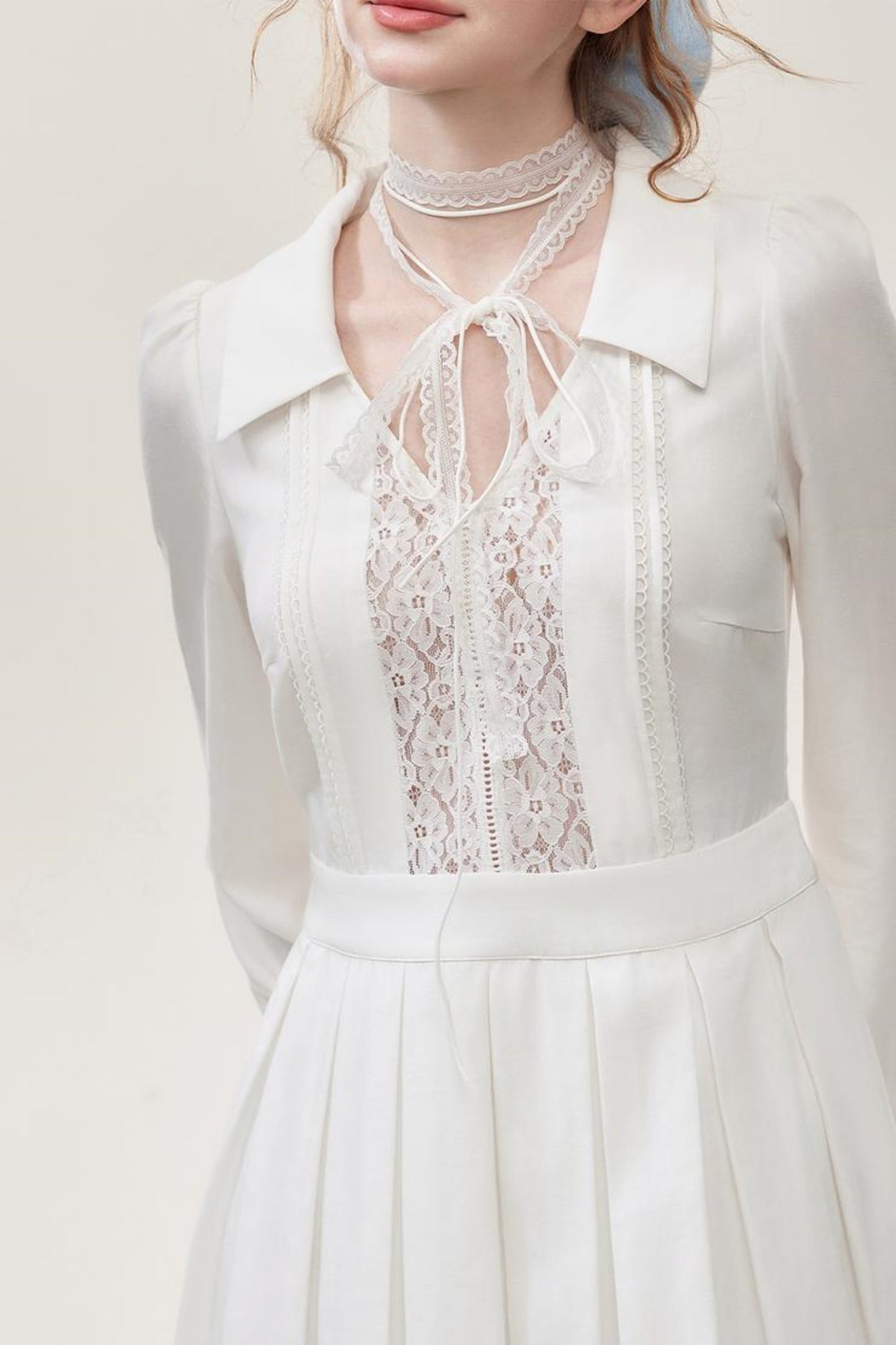 White Lace Mini Dress