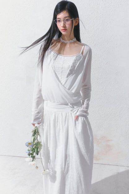 Dreamy White Lei Pod Skirt