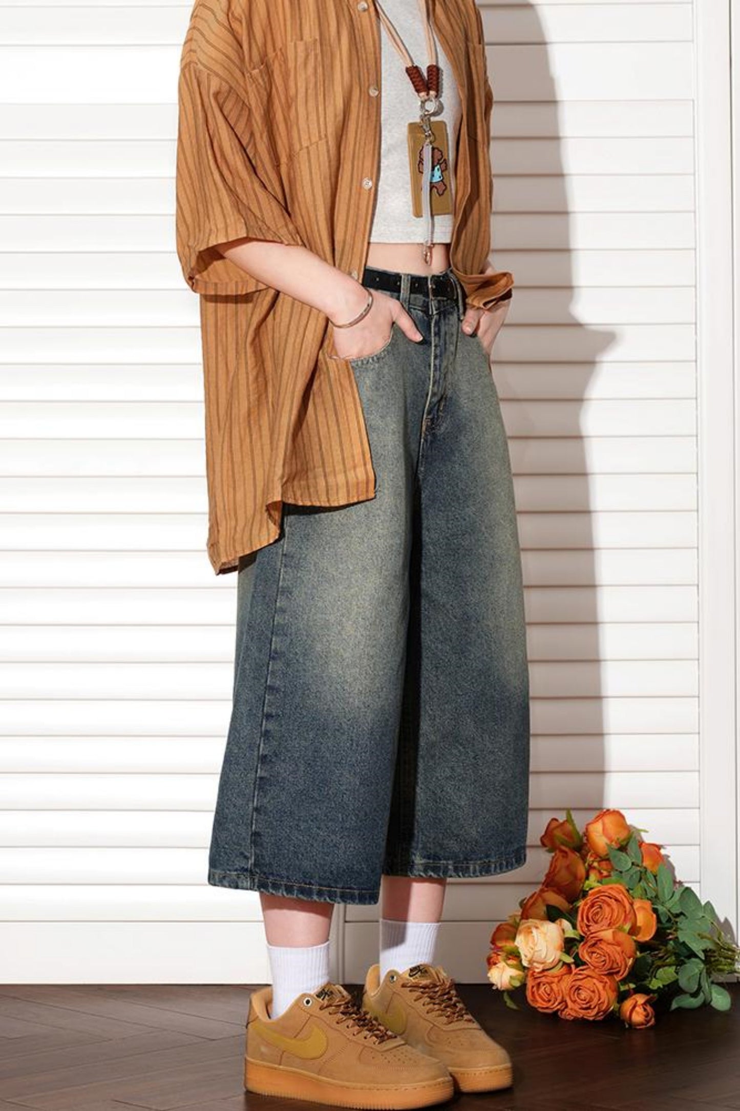 Vintage Denim Washed Shorts