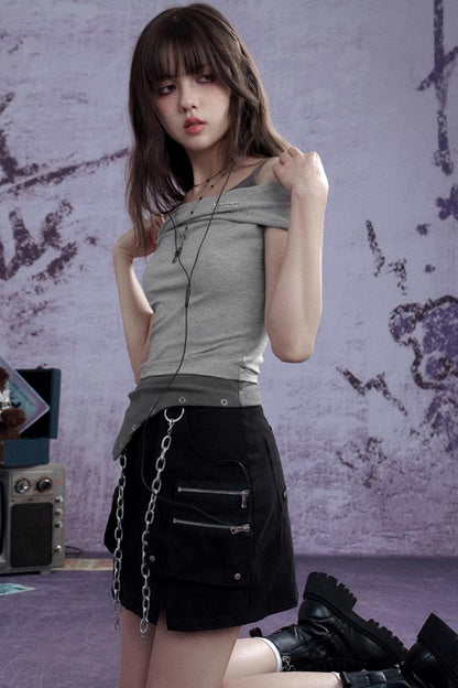 Slimming Gray Tank Top