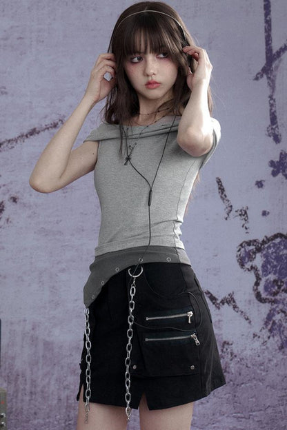 Slimming Gray Tank Top