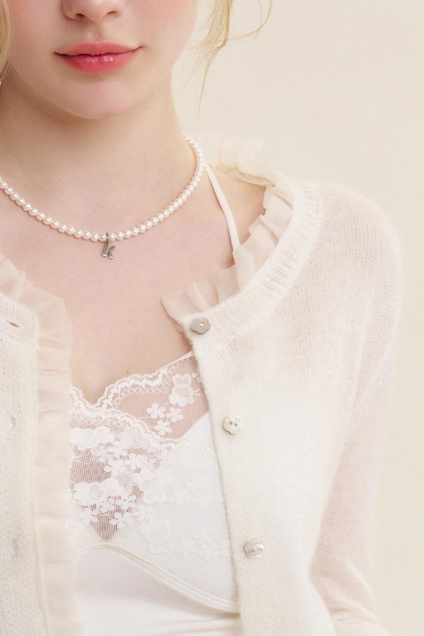 Sheer Organza Mohair Cardigan