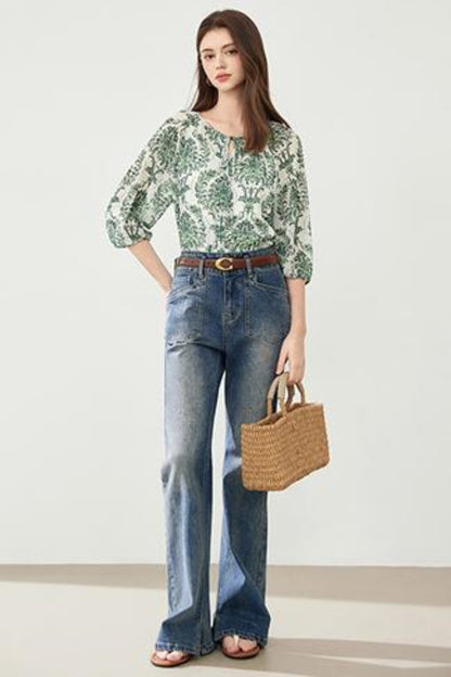 Lightweight Chiffon Two Piece Top Set