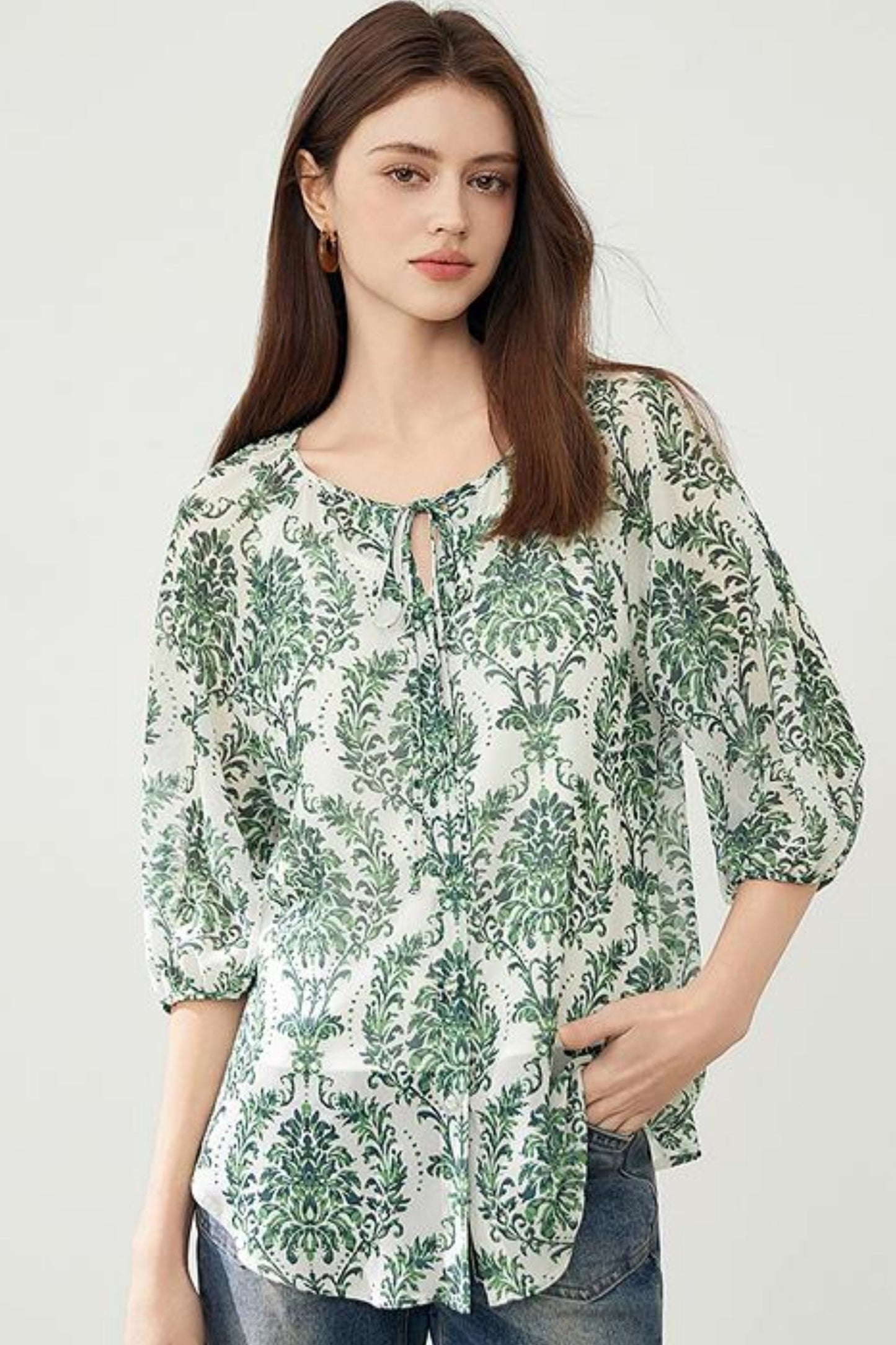 Lightweight Chiffon Two Piece Top Set