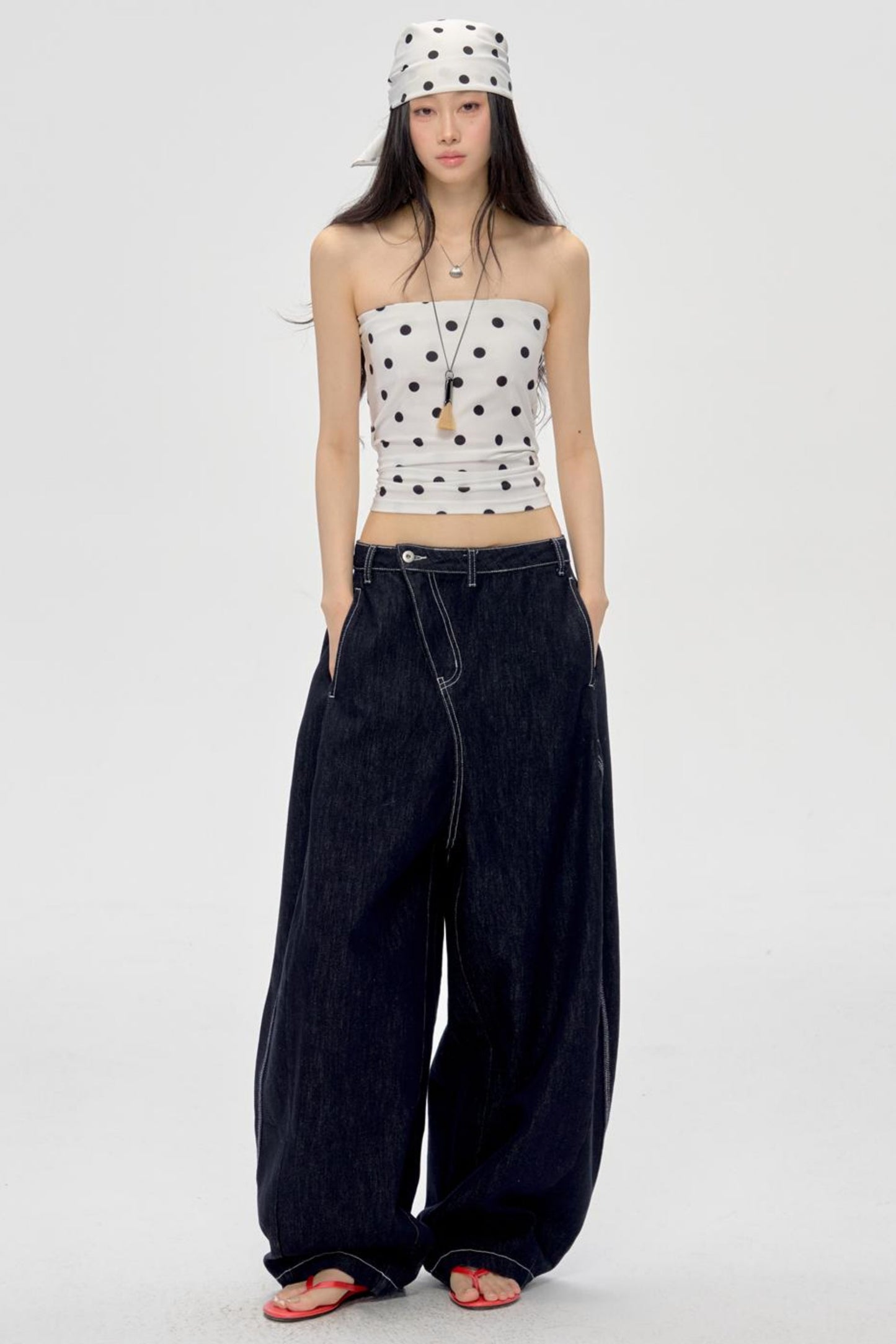 Polka Dot Bandeau Hoodie