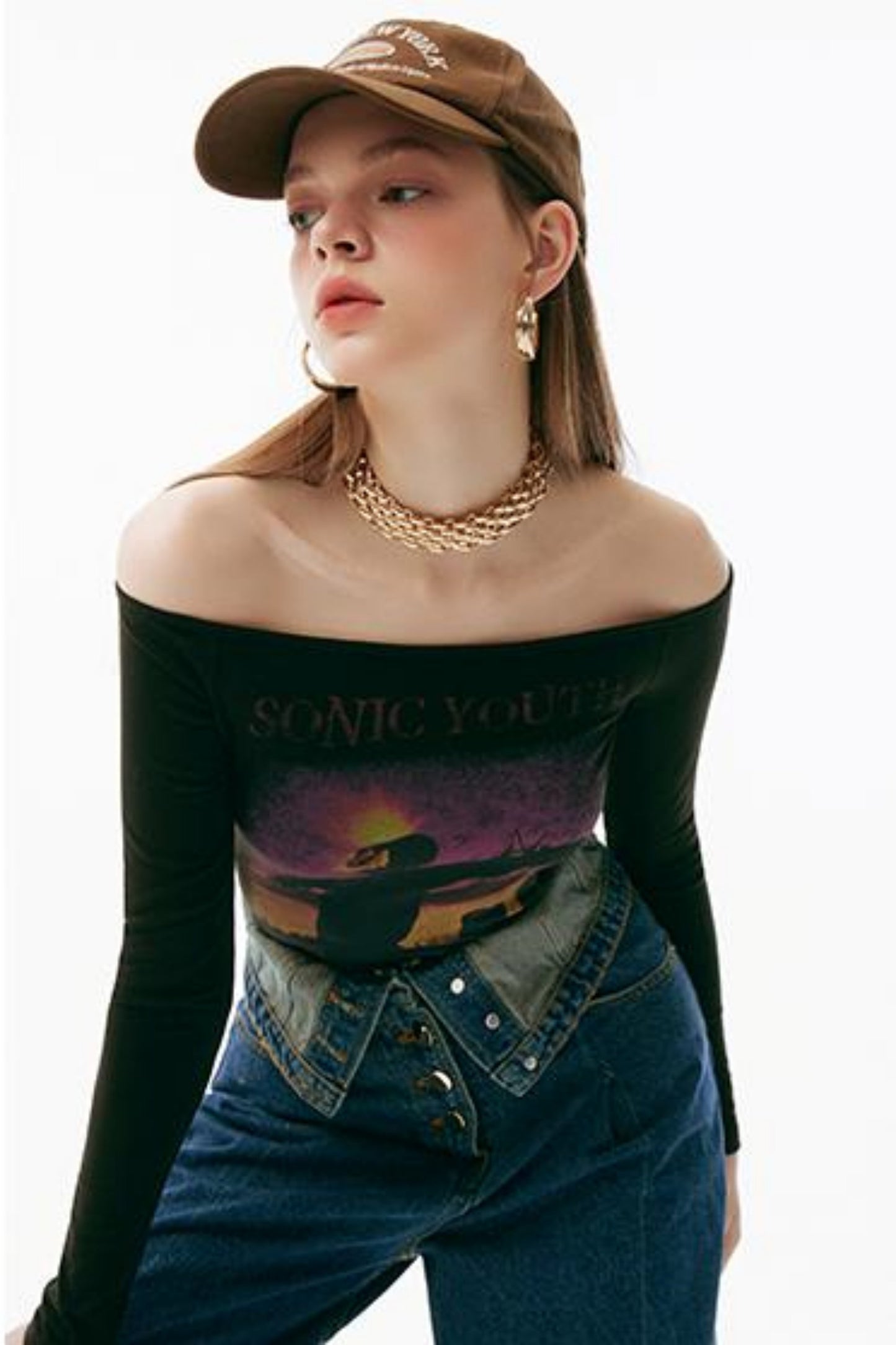 Sunset One-Shoulder Tee