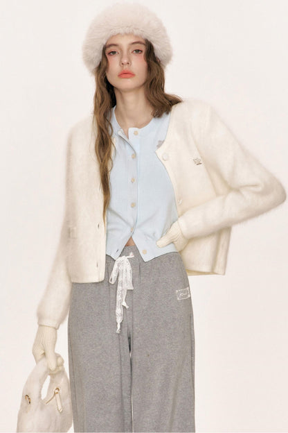 Embroidered Knit Cardigan